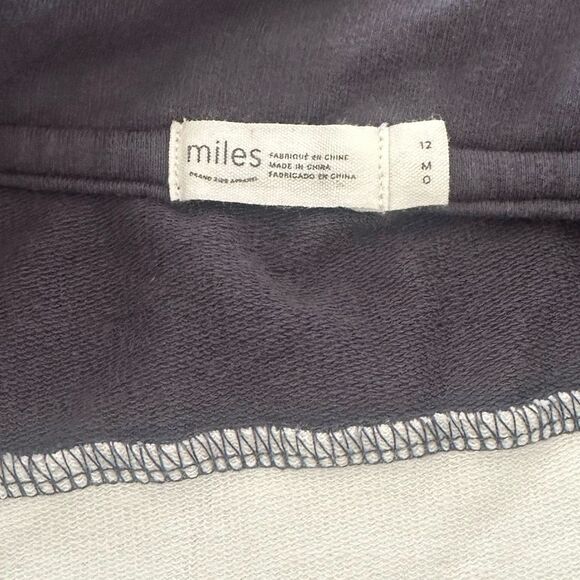 Miles The Label blue and white boys zip up jacket- size 12 months - Picture 3 of 3